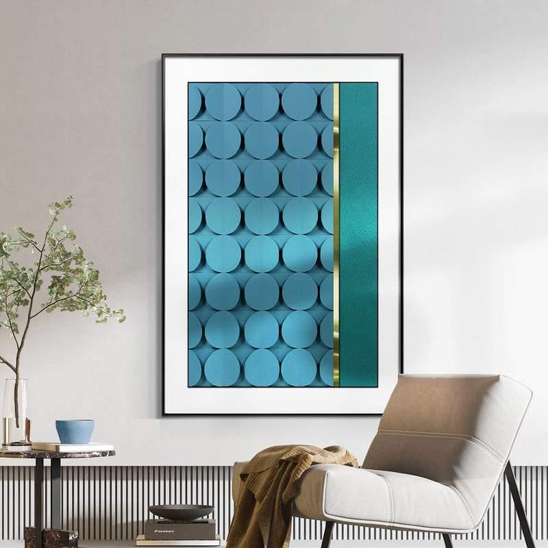 Blue Abstract 3D Paper Wall Art - VisionHouseArt