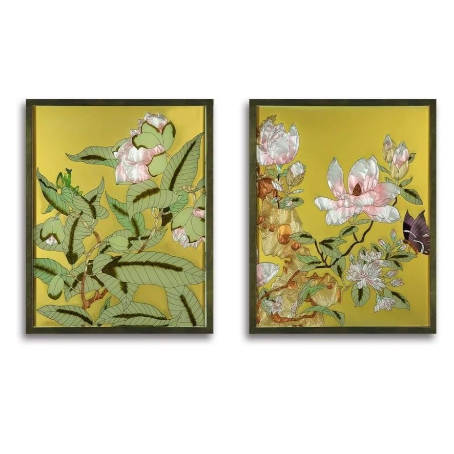 Golden Lotus Enamel Wall Art - VisionHouseArt