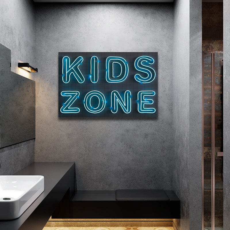 Kids Zone Neon Light Signs VisionHouseArt